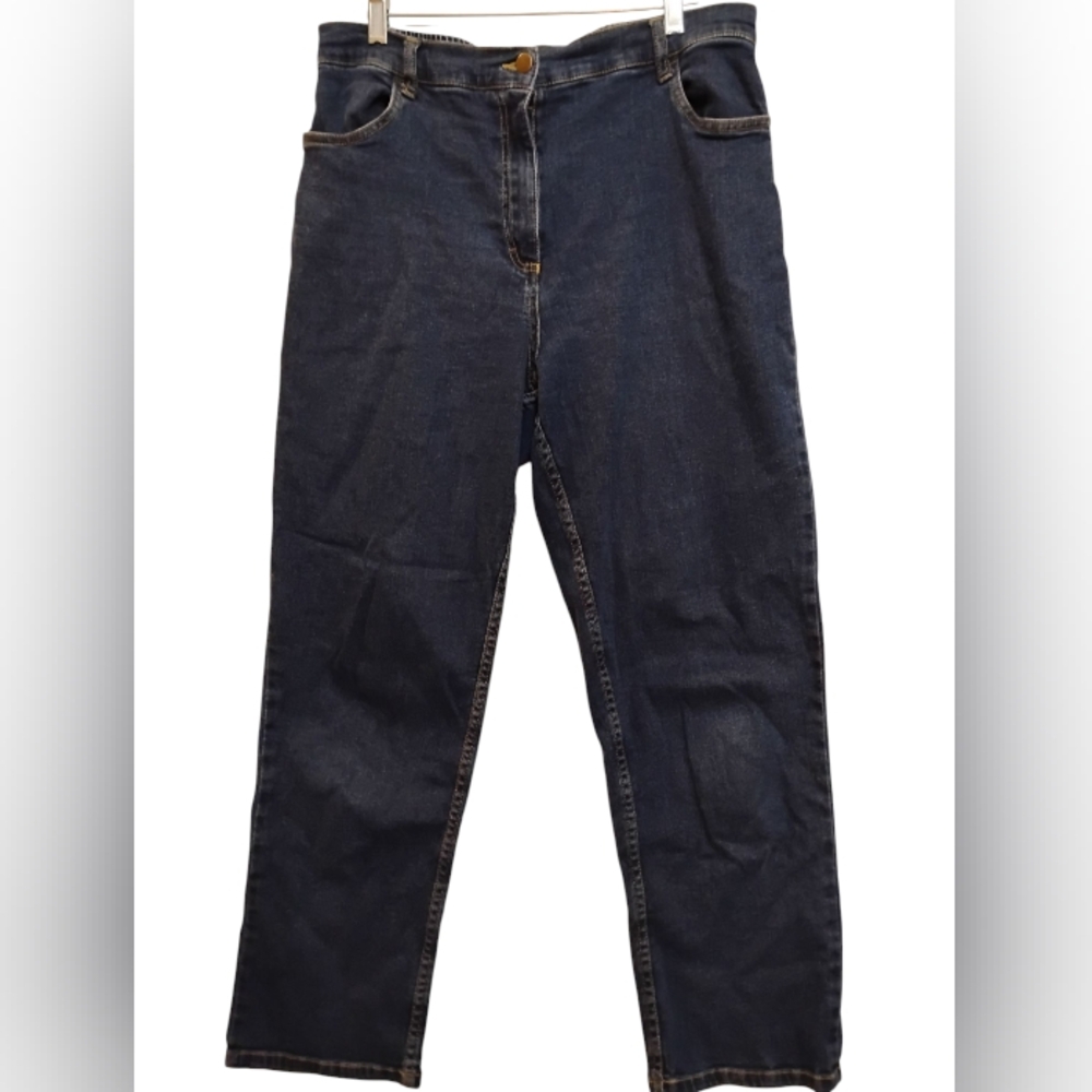 Classic Blue Women's Jeans BLAIR Size 12 Stretchy Fabric & Belt